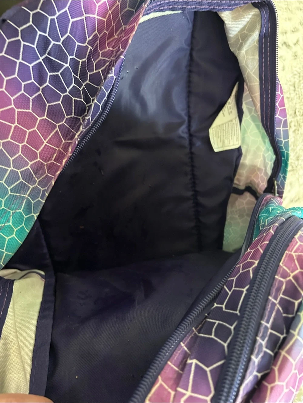 Jansport Purple Teal Pink Gradient Mosaic Backpack